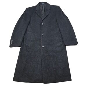 Chaps‎ Ralph Lauren Overcoat Mens 40R Medium Dark Gray Wool Full Length